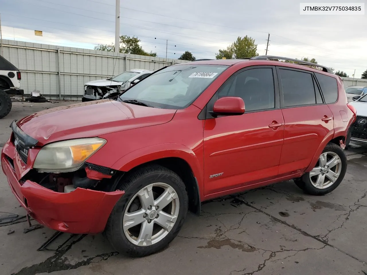 2007 Toyota Rav4 Sport VIN: JTMBK32V775034835 Lot: 76196864