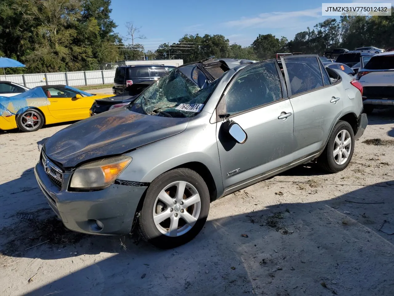 2007 Toyota Rav4 Limited VIN: JTMZK31V775012432 Lot: 76421074