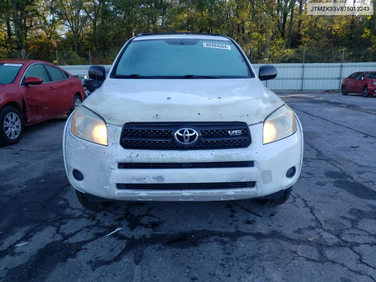 2007 Toyota Rav4 VIN: JTMZK33V875012243 Lot: 80494564