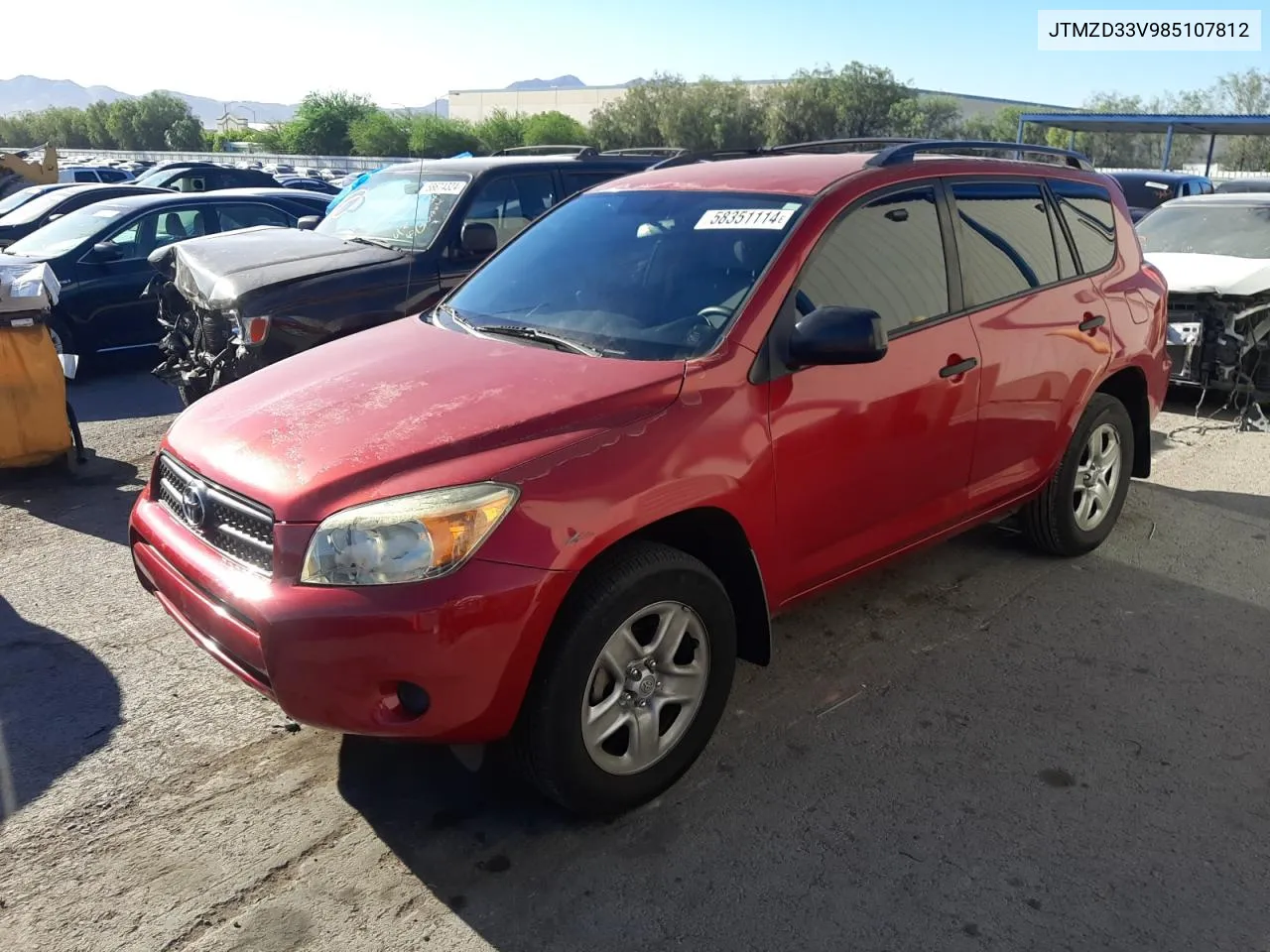 2008 Toyota Rav4 VIN: JTMZD33V985107812 Lot: 58351114