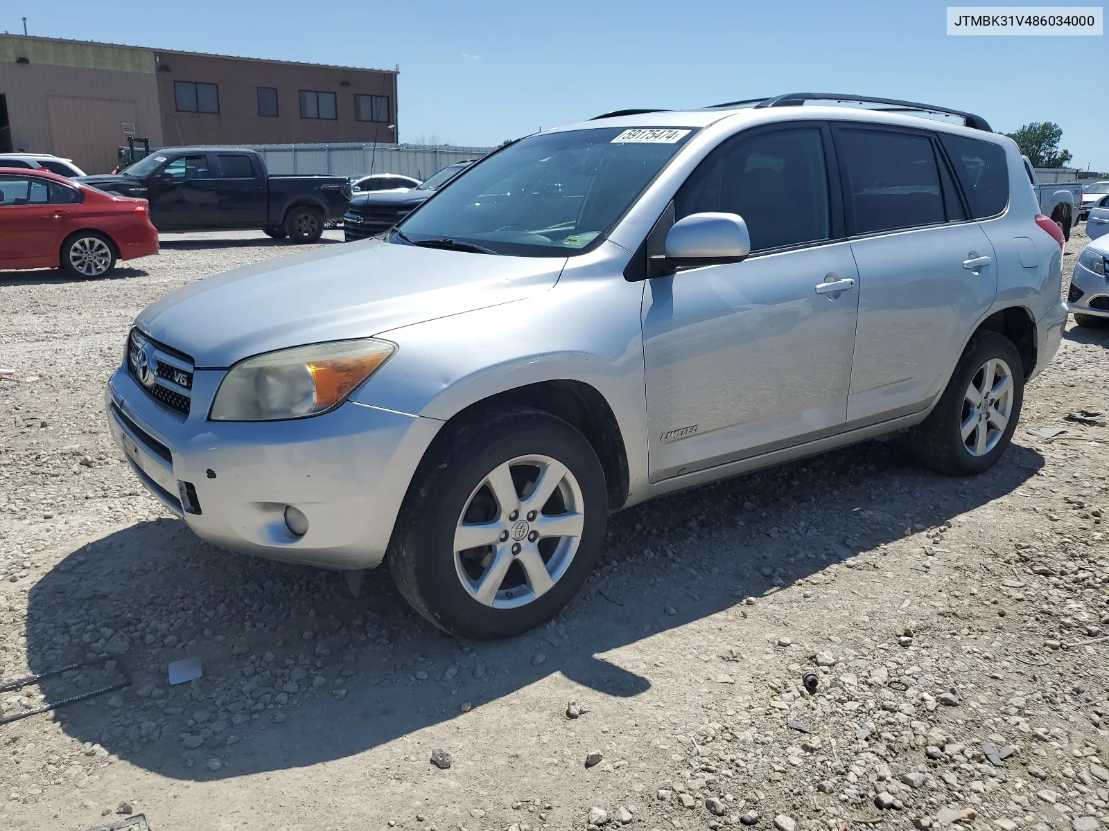 2008 Toyota Rav4 Limited VIN: JTMBK31V486034000 Lot: 59175474