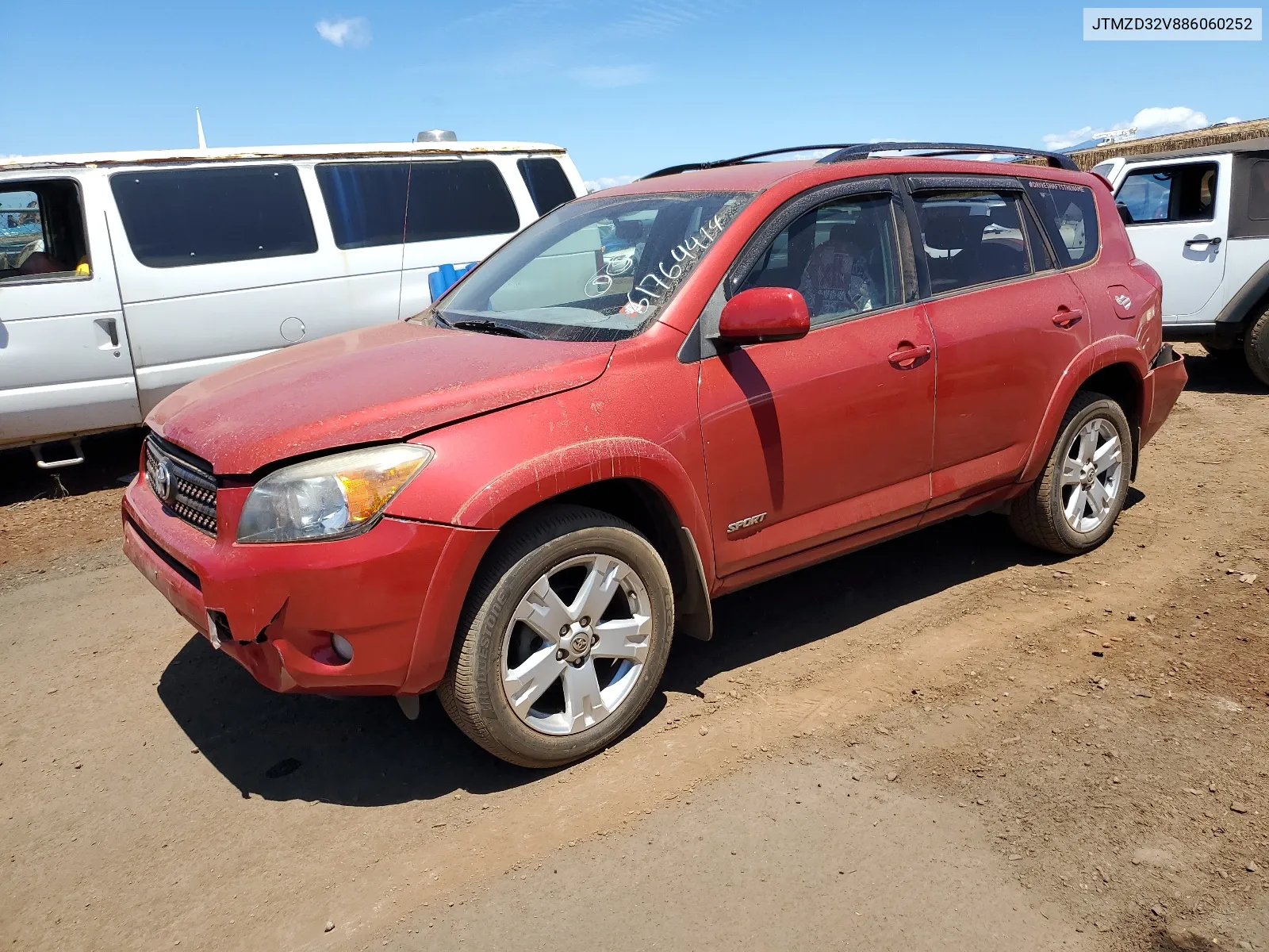 2008 Toyota Rav4 Sport VIN: JTMZD32V886060252 Lot: 61764414