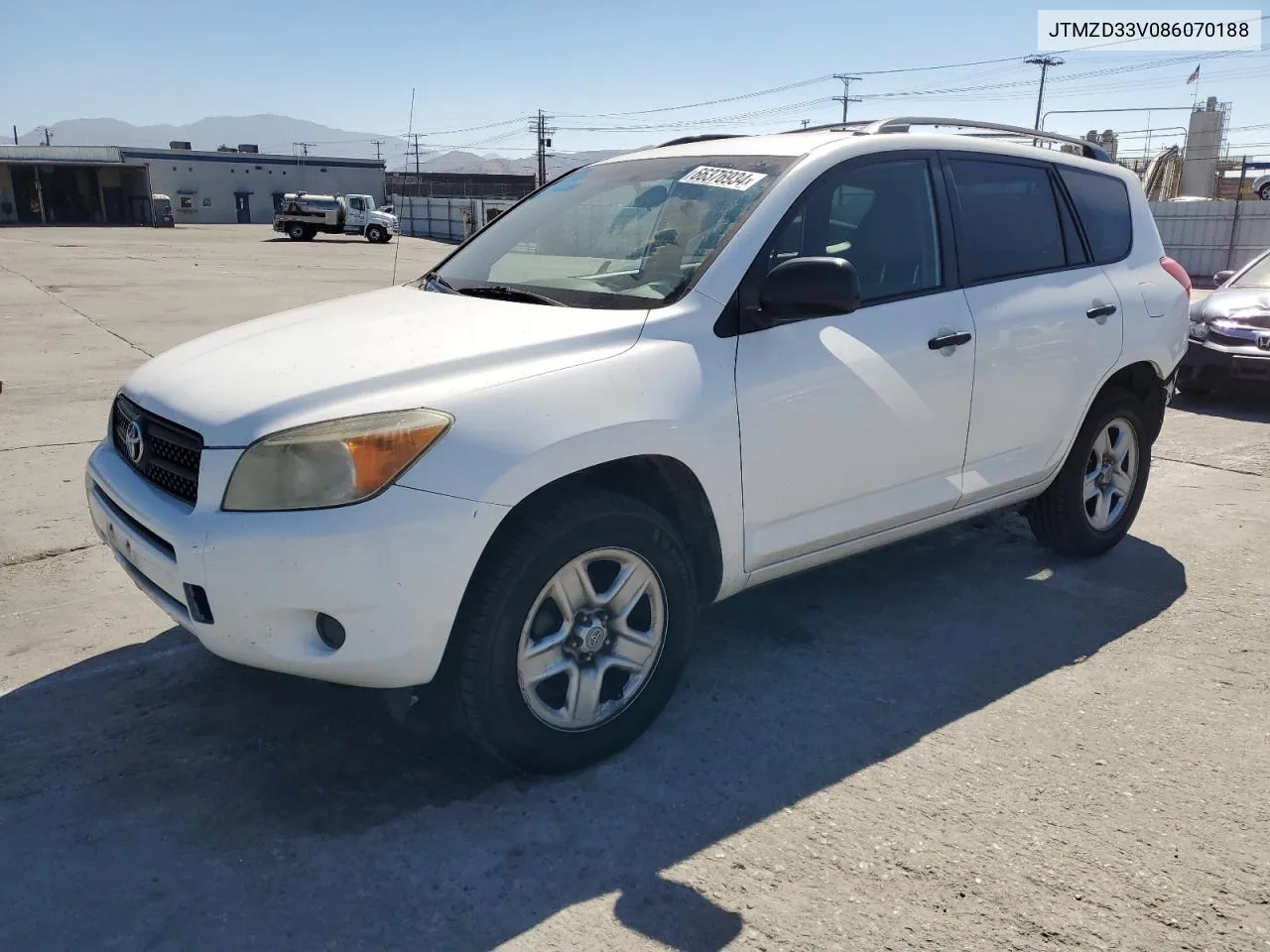 2008 Toyota Rav4 VIN: JTMZD33V086070188 Lot: 66376934