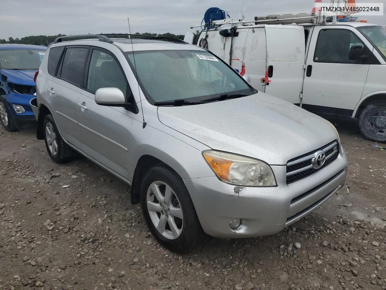 2008 Toyota Rav4 Limited VIN: JTMZK31V485022448 Lot: 67105684