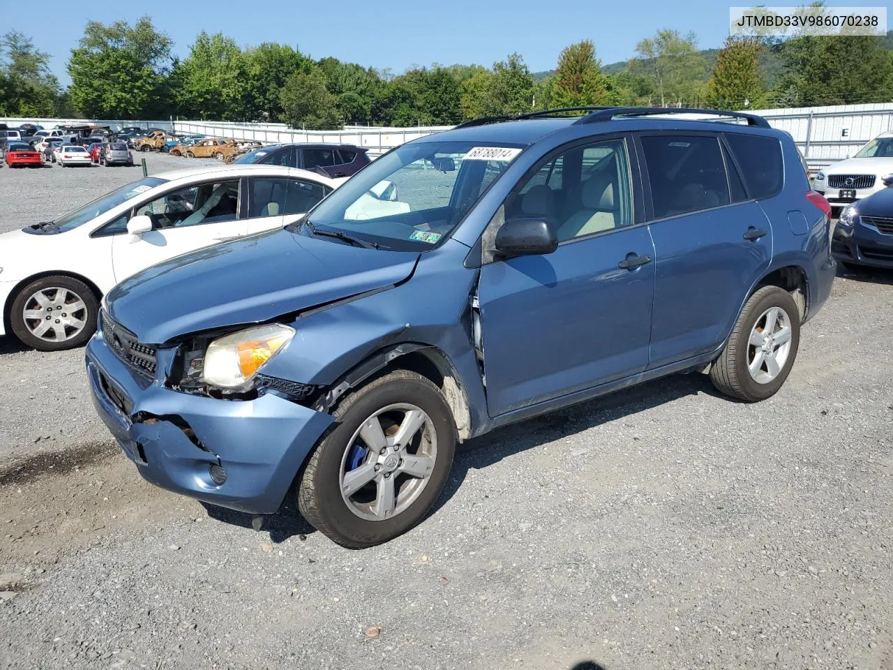 2008 Toyota Rav4 VIN: JTMBD33V986070238 Lot: 68788014