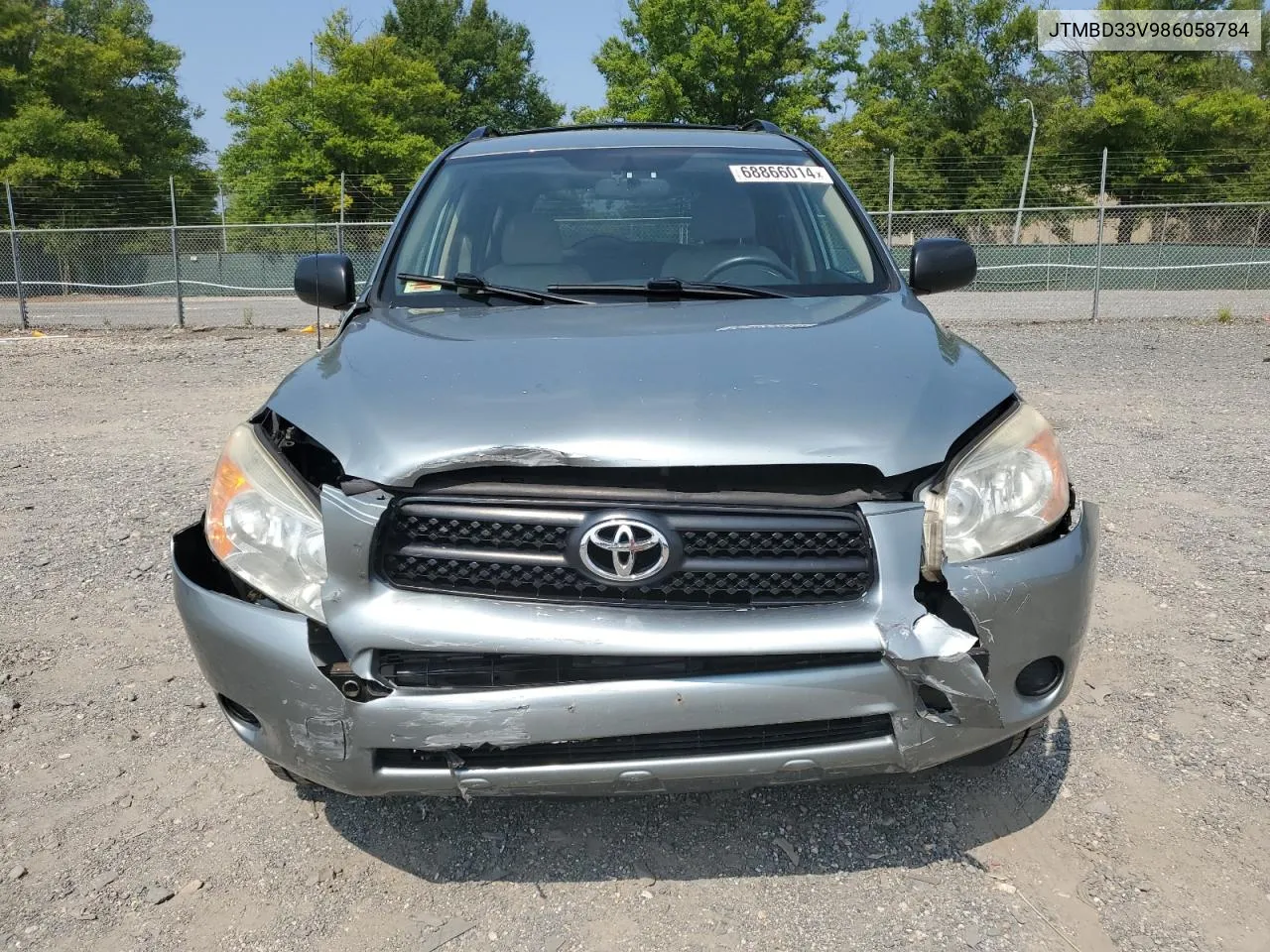 2008 Toyota Rav4 VIN: JTMBD33V986058784 Lot: 68866014