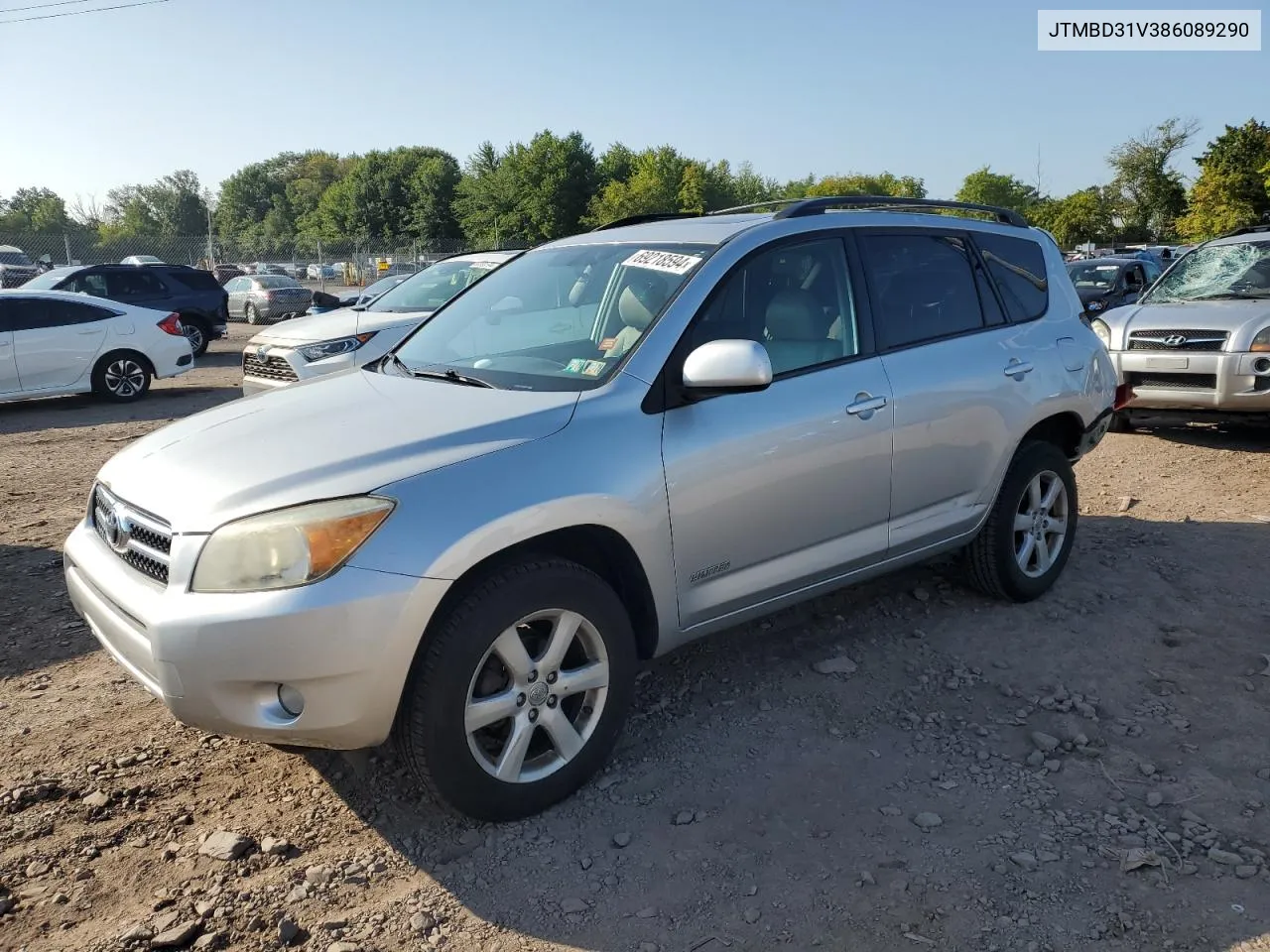 2008 Toyota Rav4 Limited VIN: JTMBD31V386089290 Lot: 69218594