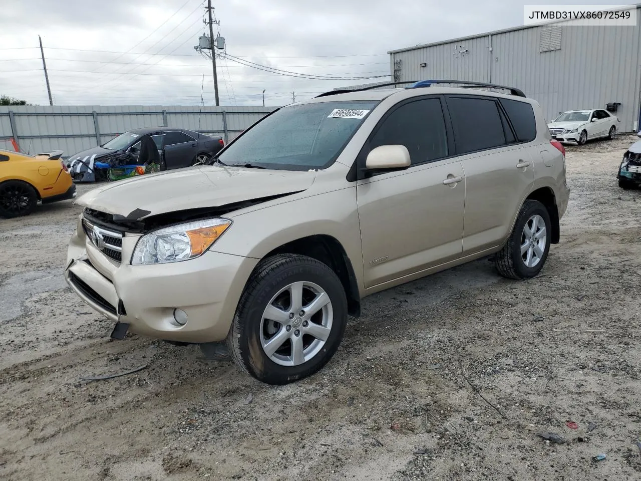 2008 Toyota Rav4 Limited VIN: JTMBD31VX86072549 Lot: 69696594