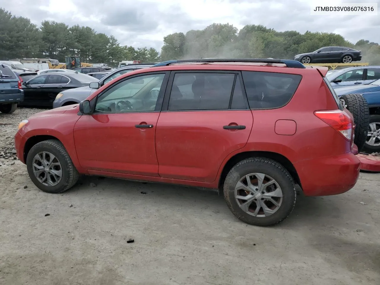 2008 Toyota Rav4 VIN: JTMBD33V086076316 Lot: 71680364