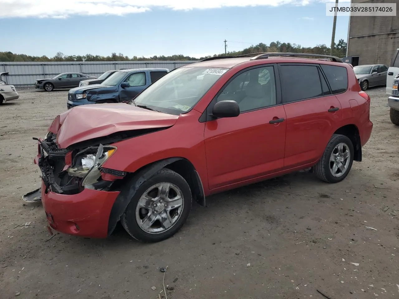 2008 Toyota Rav4 VIN: JTMBD33V285174026 Lot: 72128494