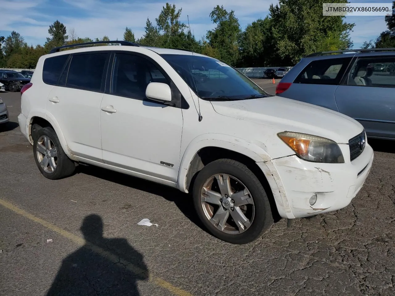 2008 Toyota Rav4 Sport VIN: JTMBD32VX86056690 Lot: 72648744