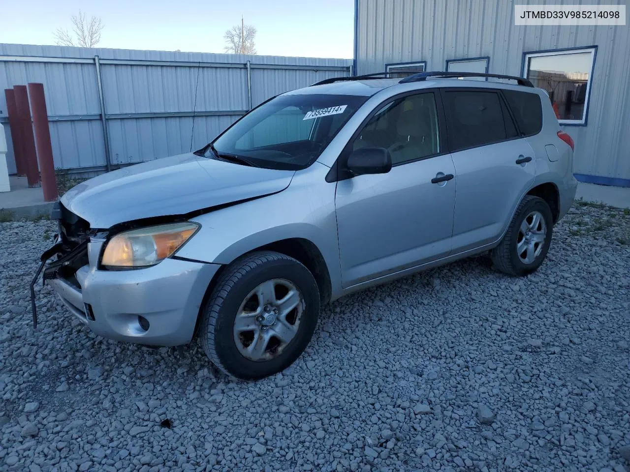 2008 Toyota Rav4 VIN: JTMBD33V985214098 Lot: 73559414