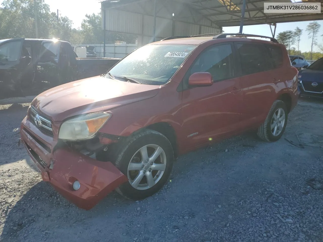 2008 Toyota Rav4 Limited VIN: JTMBK31V286036862 Lot: 73854924