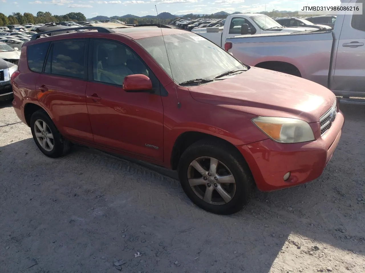 2008 Toyota Rav4 Limited VIN: JTMBD31V986086216 Lot: 76229544