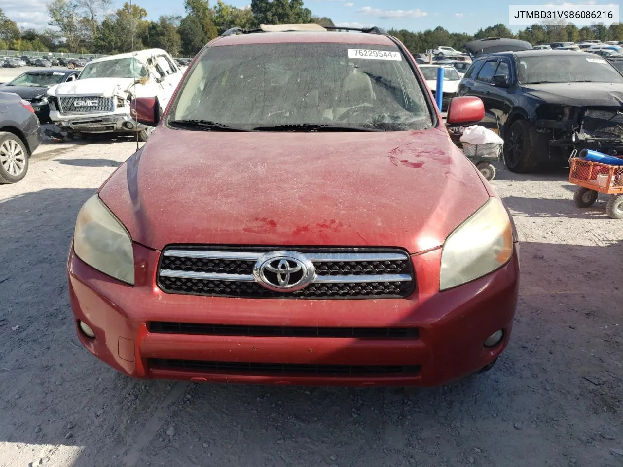 2008 Toyota Rav4 Limited VIN: JTMBD31V986086216 Lot: 76229544