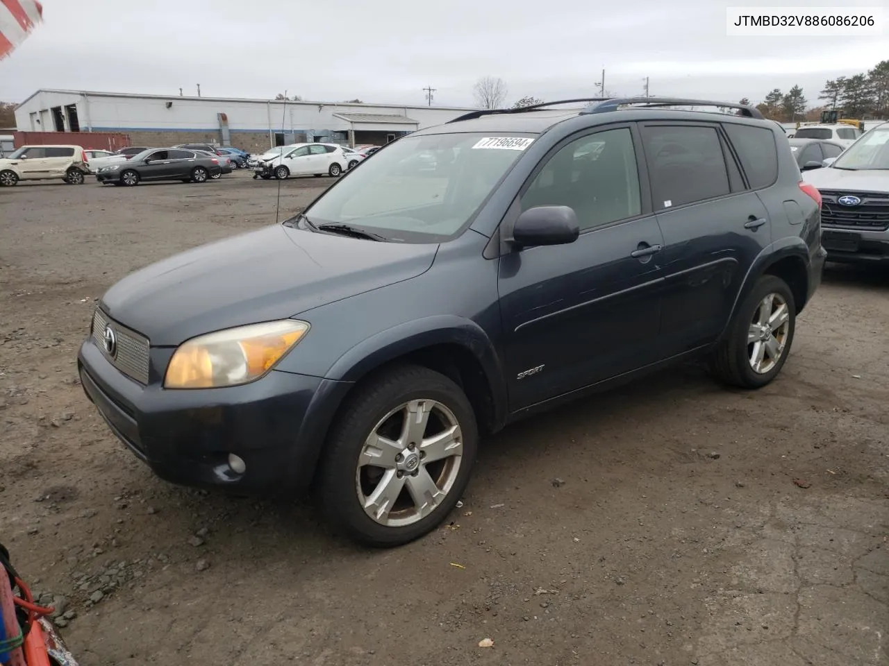 2008 Toyota Rav4 Sport VIN: JTMBD32V886086206 Lot: 77196694