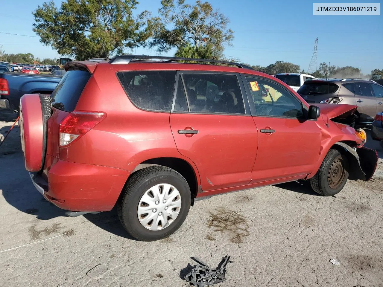 2008 Toyota Rav4 VIN: JTMZD33V186071219 Lot: 77463534