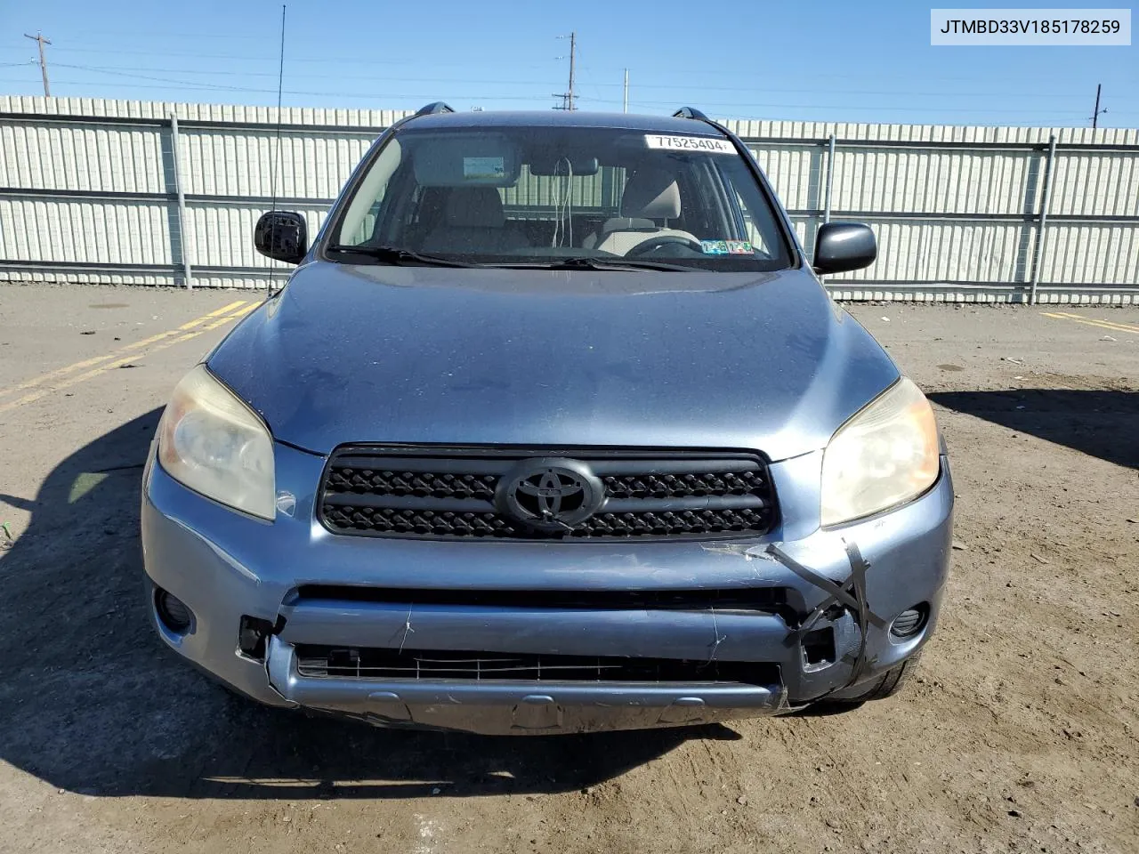 2008 Toyota Rav4 VIN: JTMBD33V185178259 Lot: 77525404