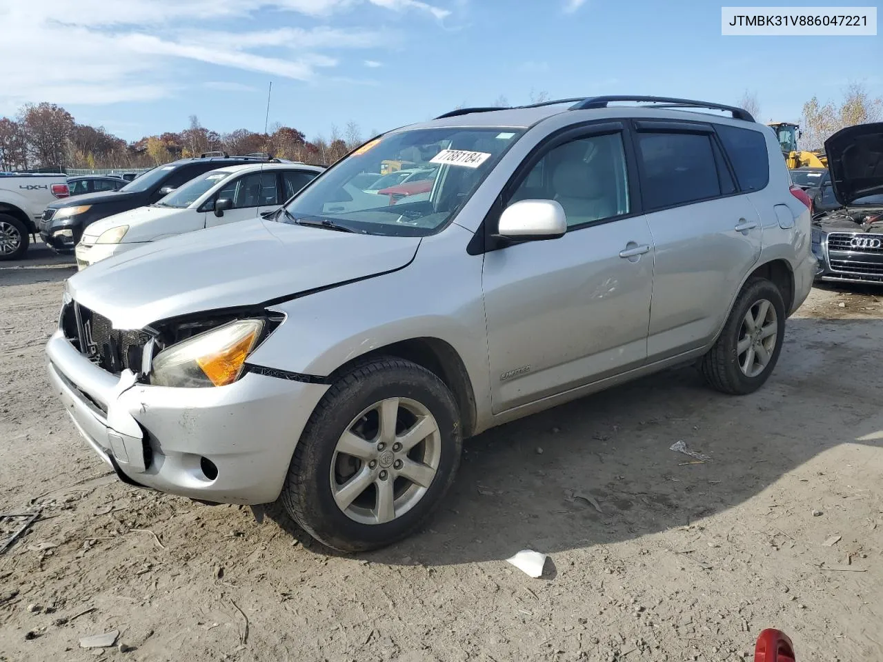 2008 Toyota Rav4 Limited VIN: JTMBK31V886047221 Lot: 77881184