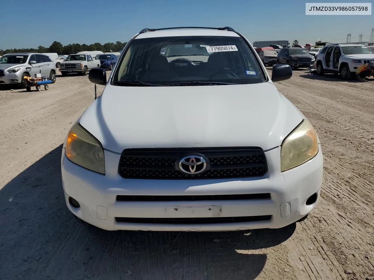 2008 Toyota Rav4 VIN: JTMZD33V986057598 Lot: 77905074