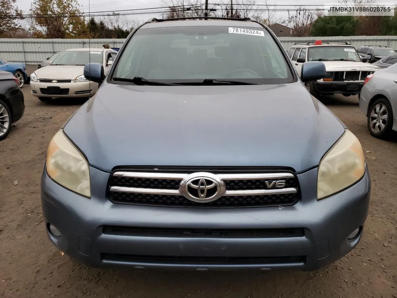 2008 Toyota Rav4 Limited VIN: JTMBK31V886028765 Lot: 78149324