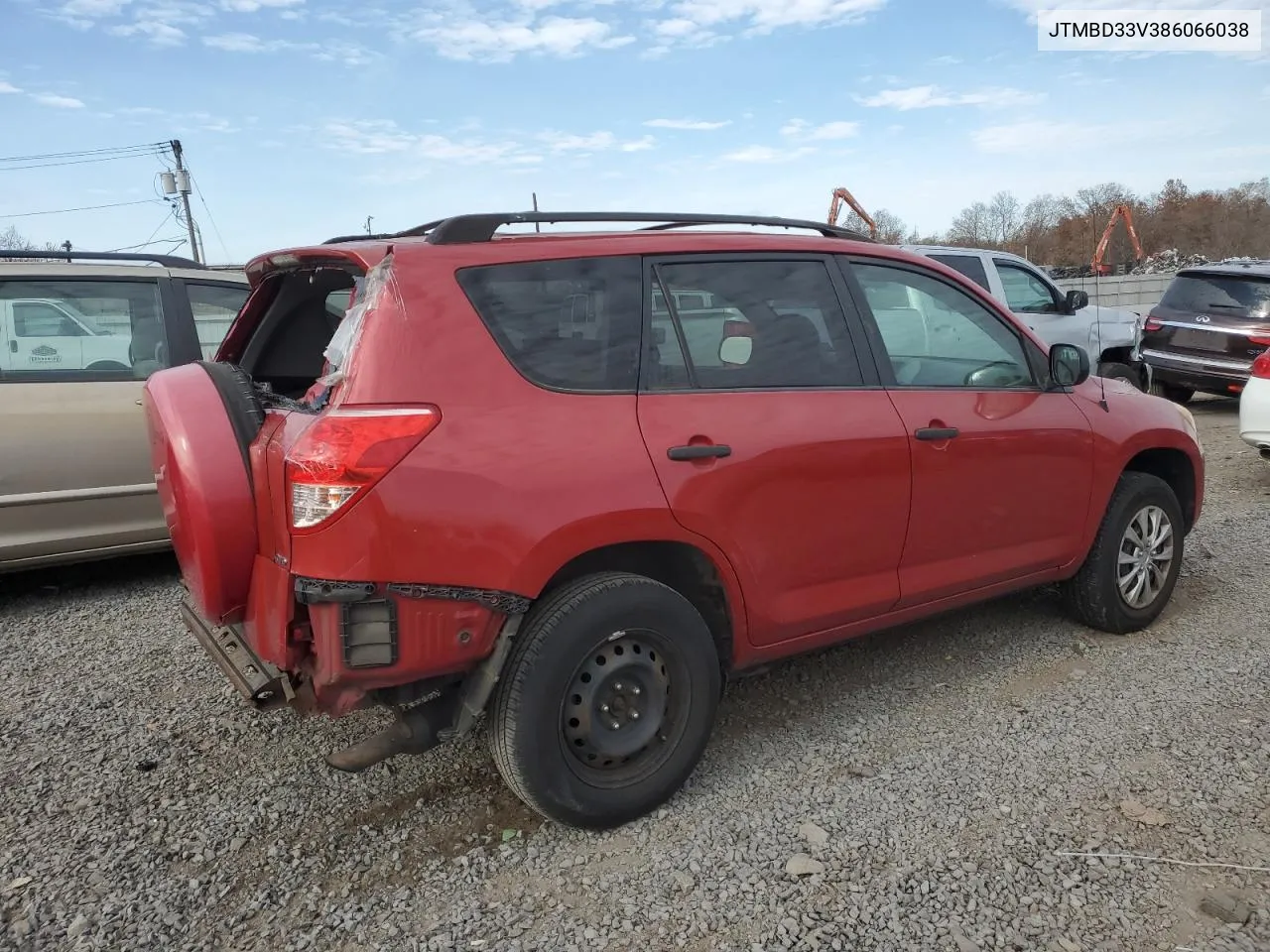 2008 Toyota Rav4 VIN: JTMBD33V386066038 Lot: 78838804