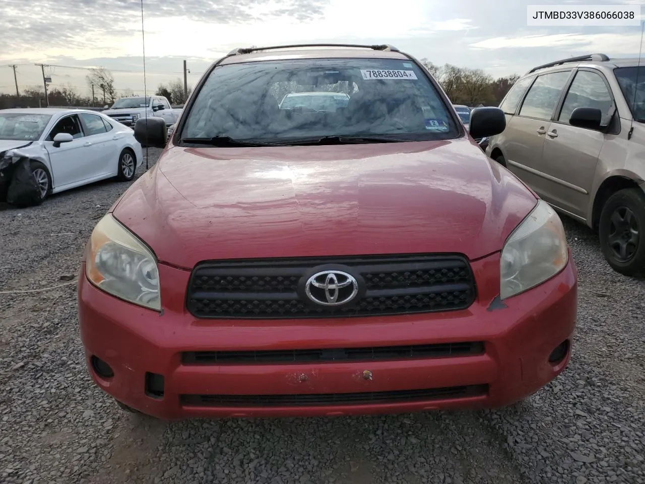 2008 Toyota Rav4 VIN: JTMBD33V386066038 Lot: 78838804