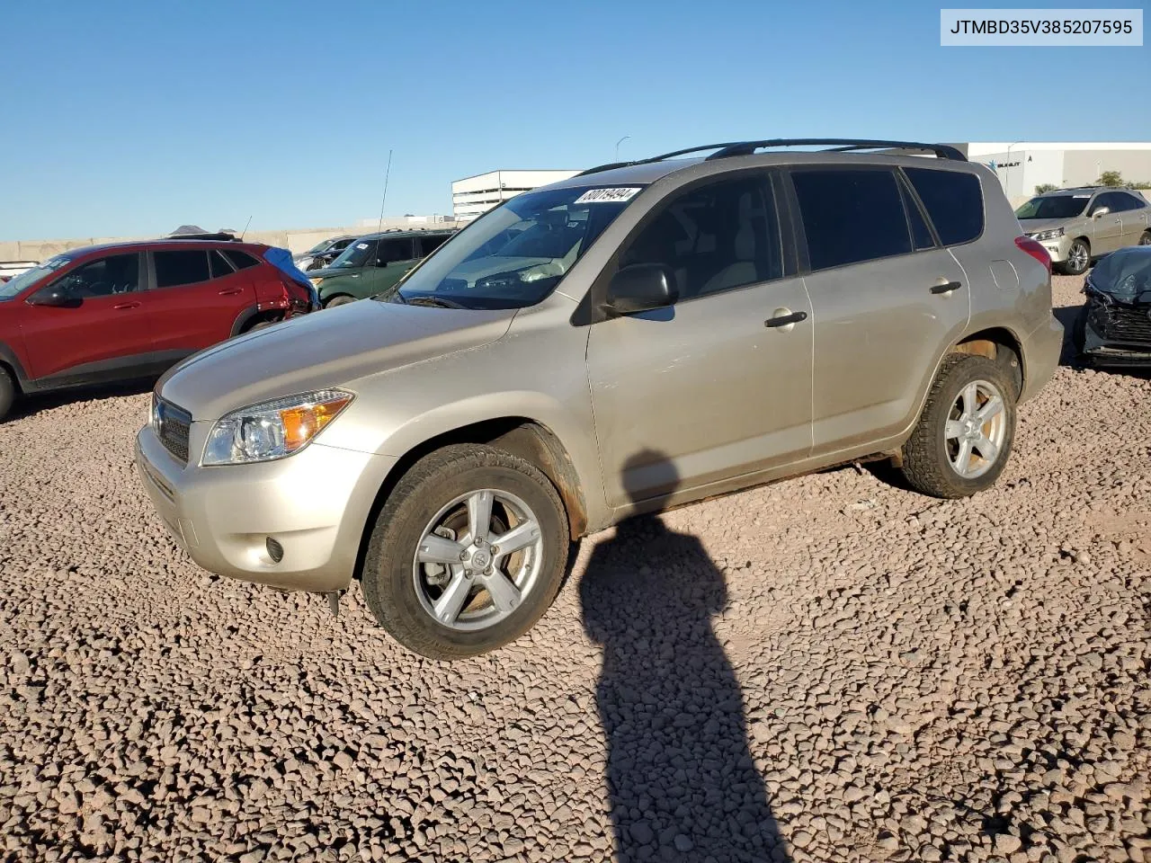 2008 Toyota Rav4 VIN: JTMBD35V385207595 Lot: 80019494