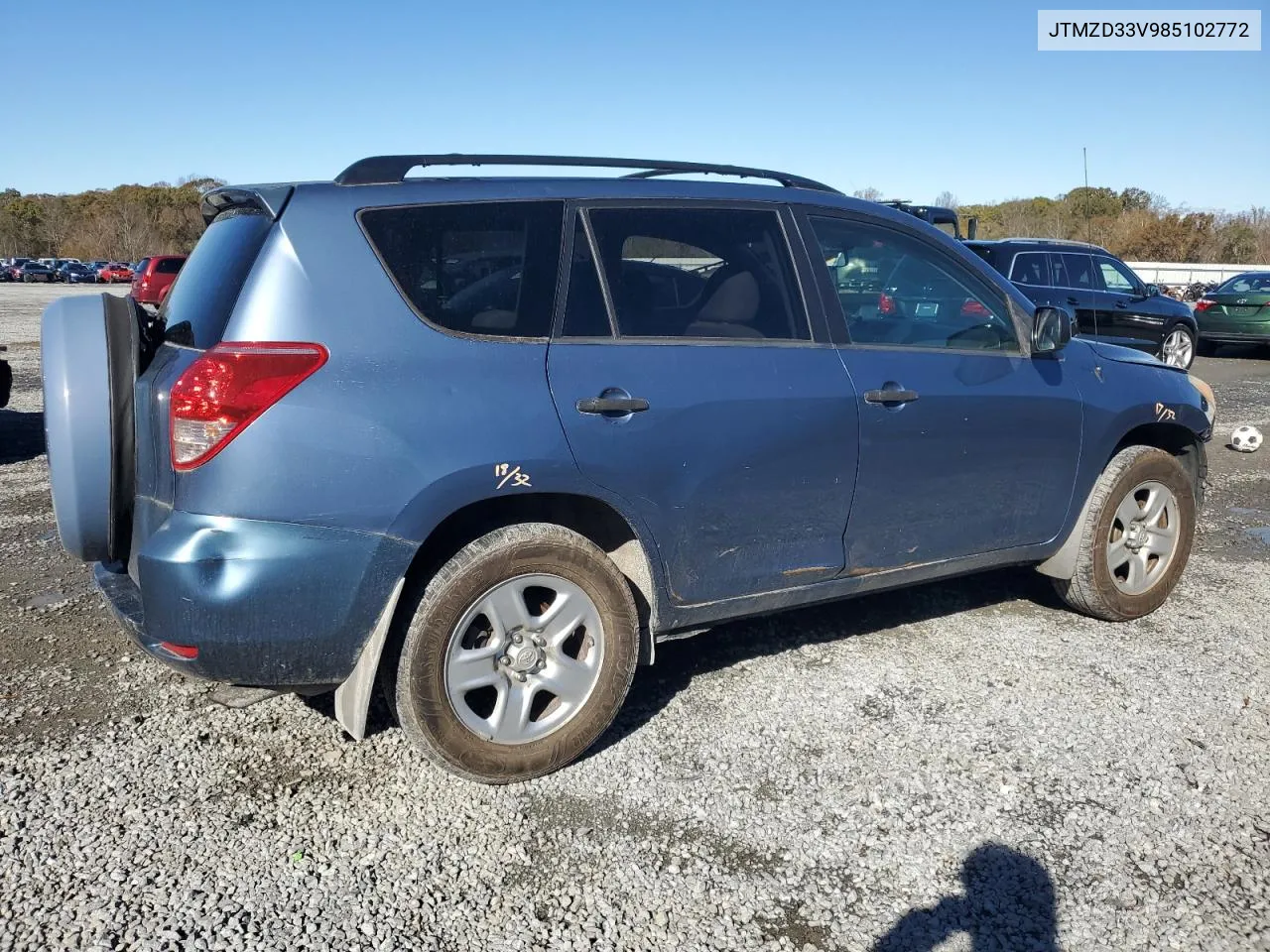 2008 Toyota Rav4 VIN: JTMZD33V985102772 Lot: 80191134