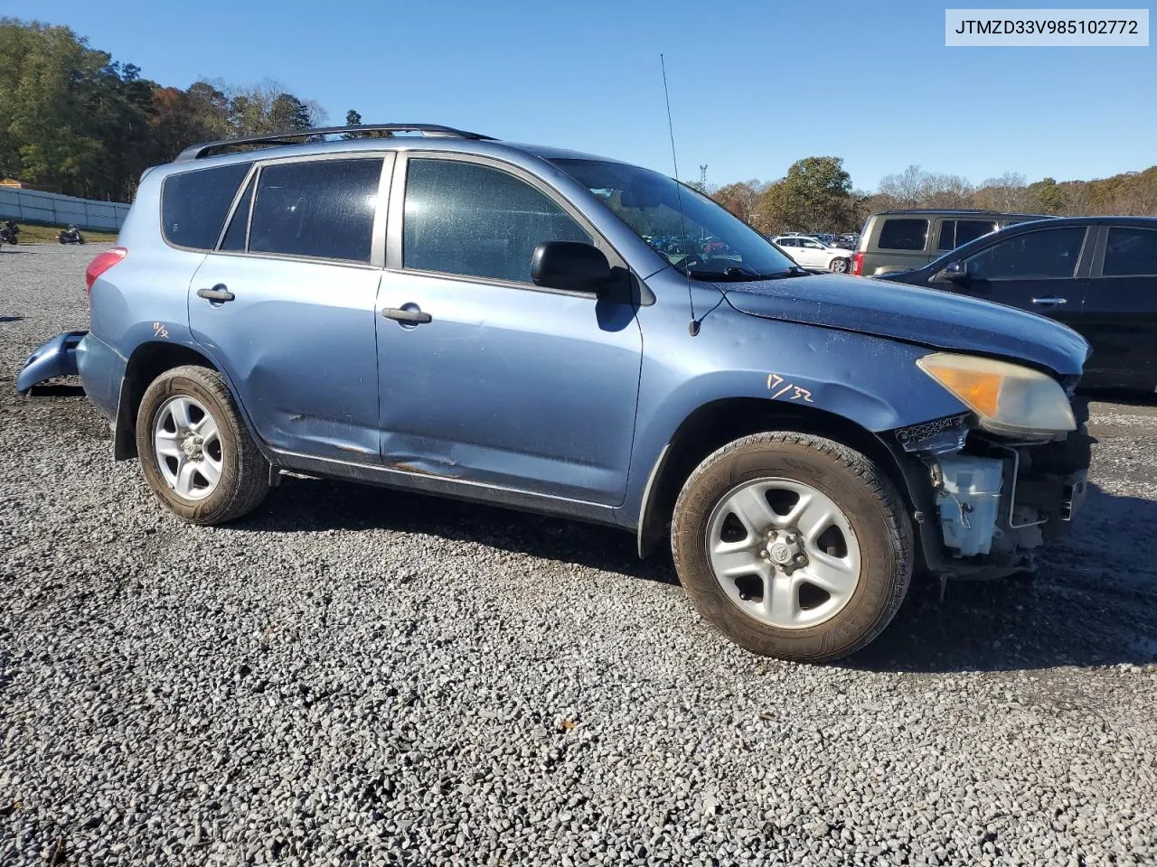 2008 Toyota Rav4 VIN: JTMZD33V985102772 Lot: 80191134