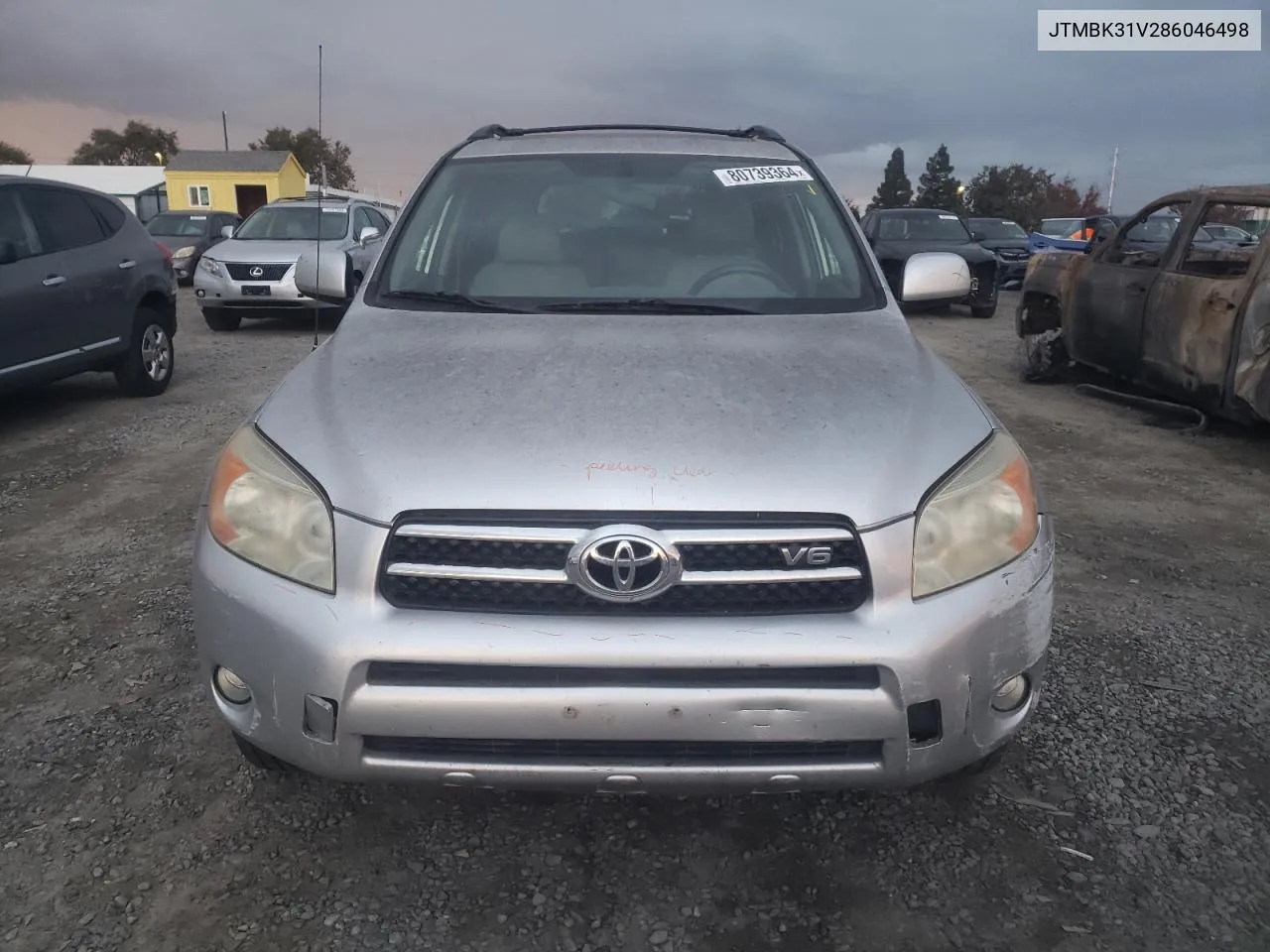 2008 Toyota Rav4 Limited VIN: JTMBK31V286046498 Lot: 80739364