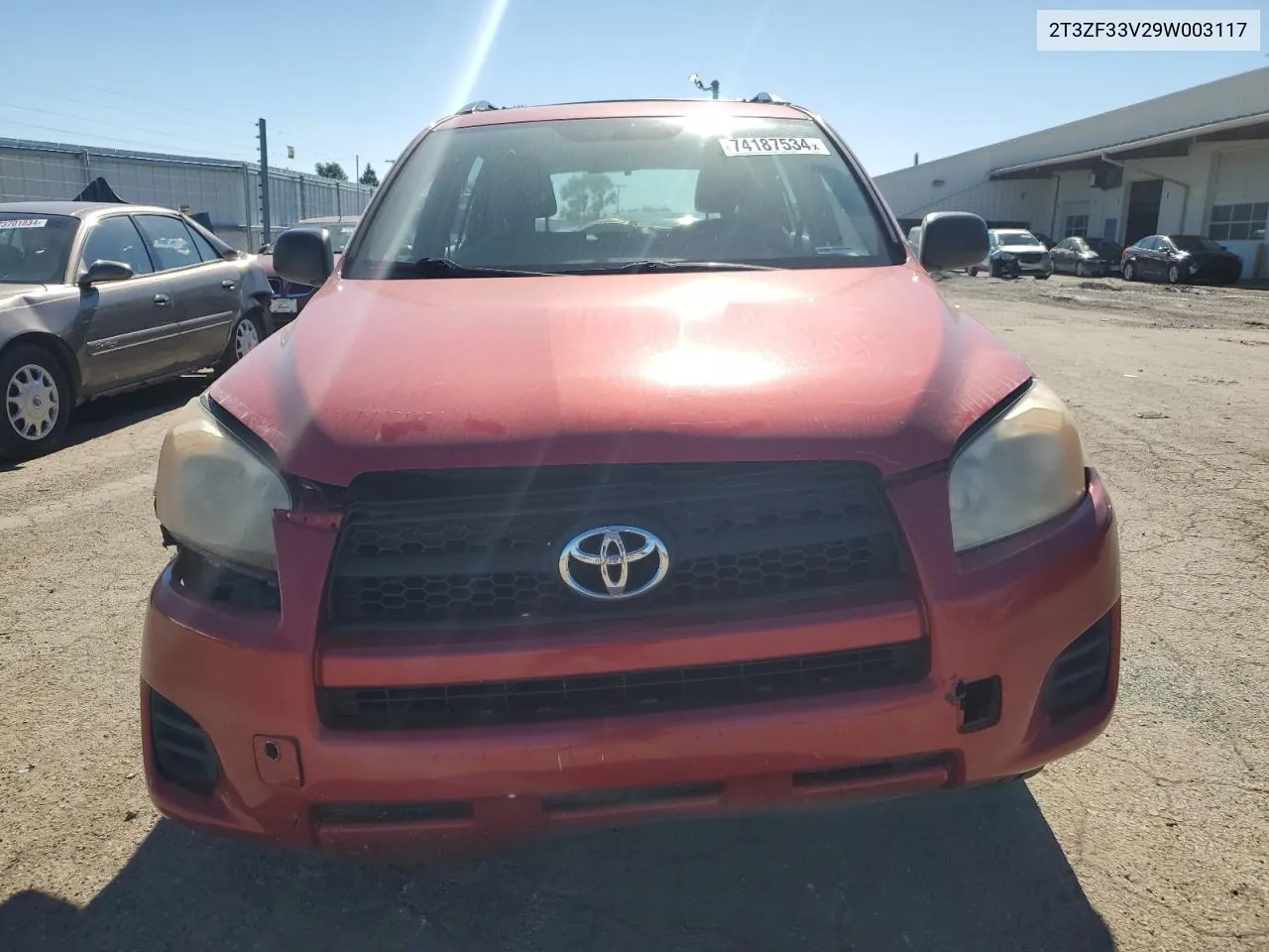 2009 Toyota Rav4 VIN: 2T3ZF33V29W003117 Lot: 74187534