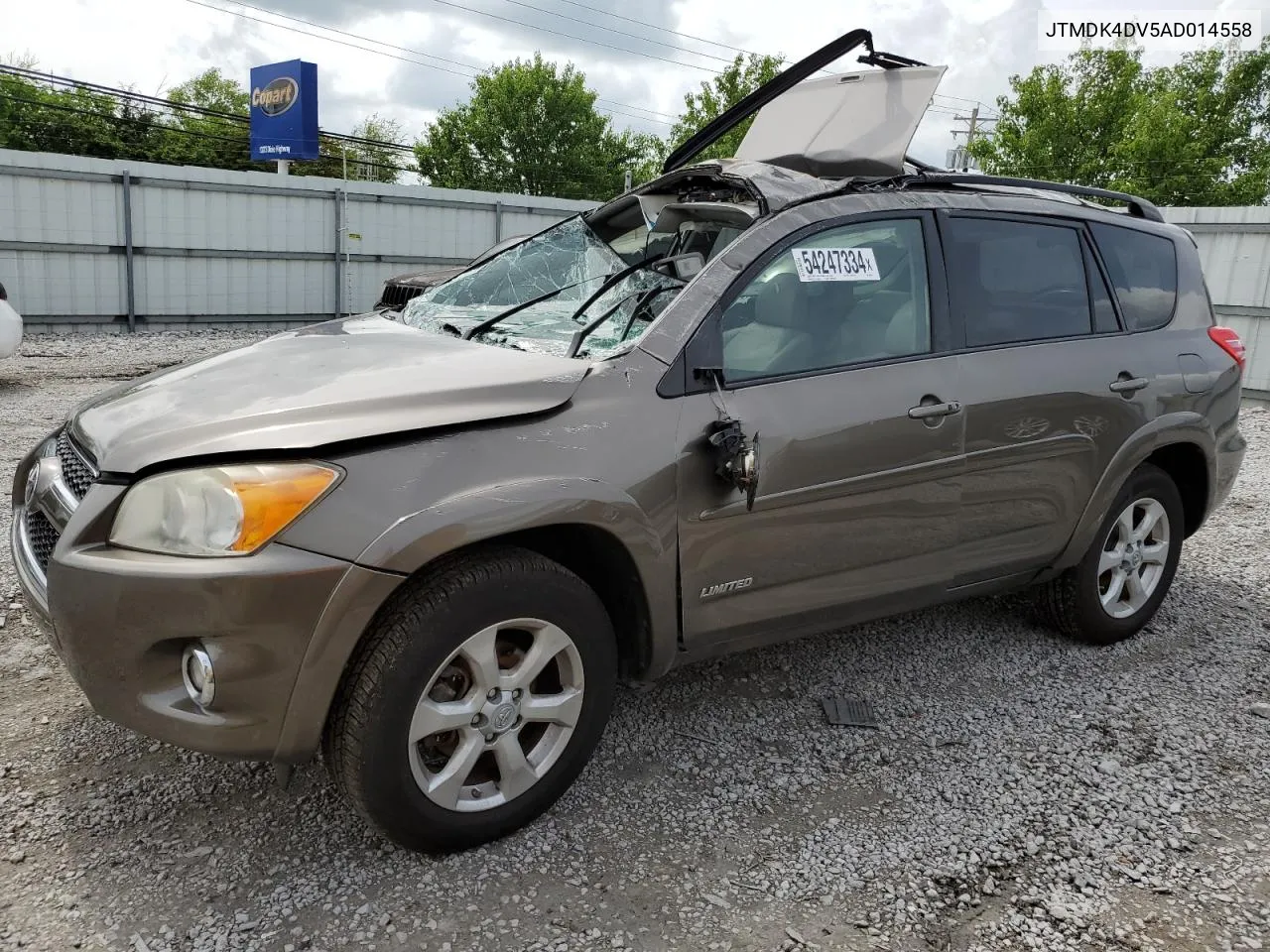 2010 Toyota Rav4 Limited VIN: JTMDK4DV5AD014558 Lot: 54247334