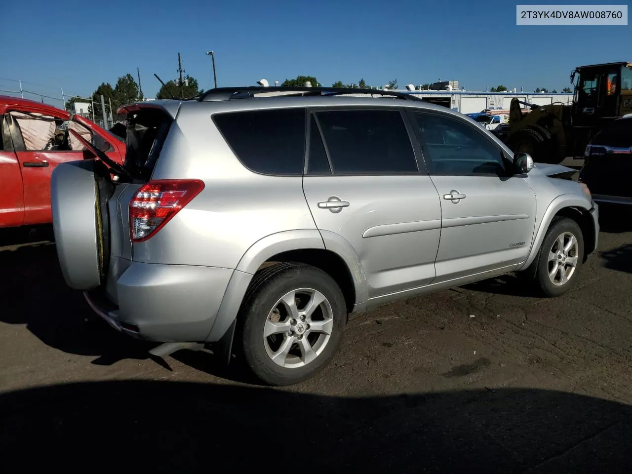 2010 Toyota Rav4 Limited VIN: 2T3YK4DV8AW008760 Lot: 62672854