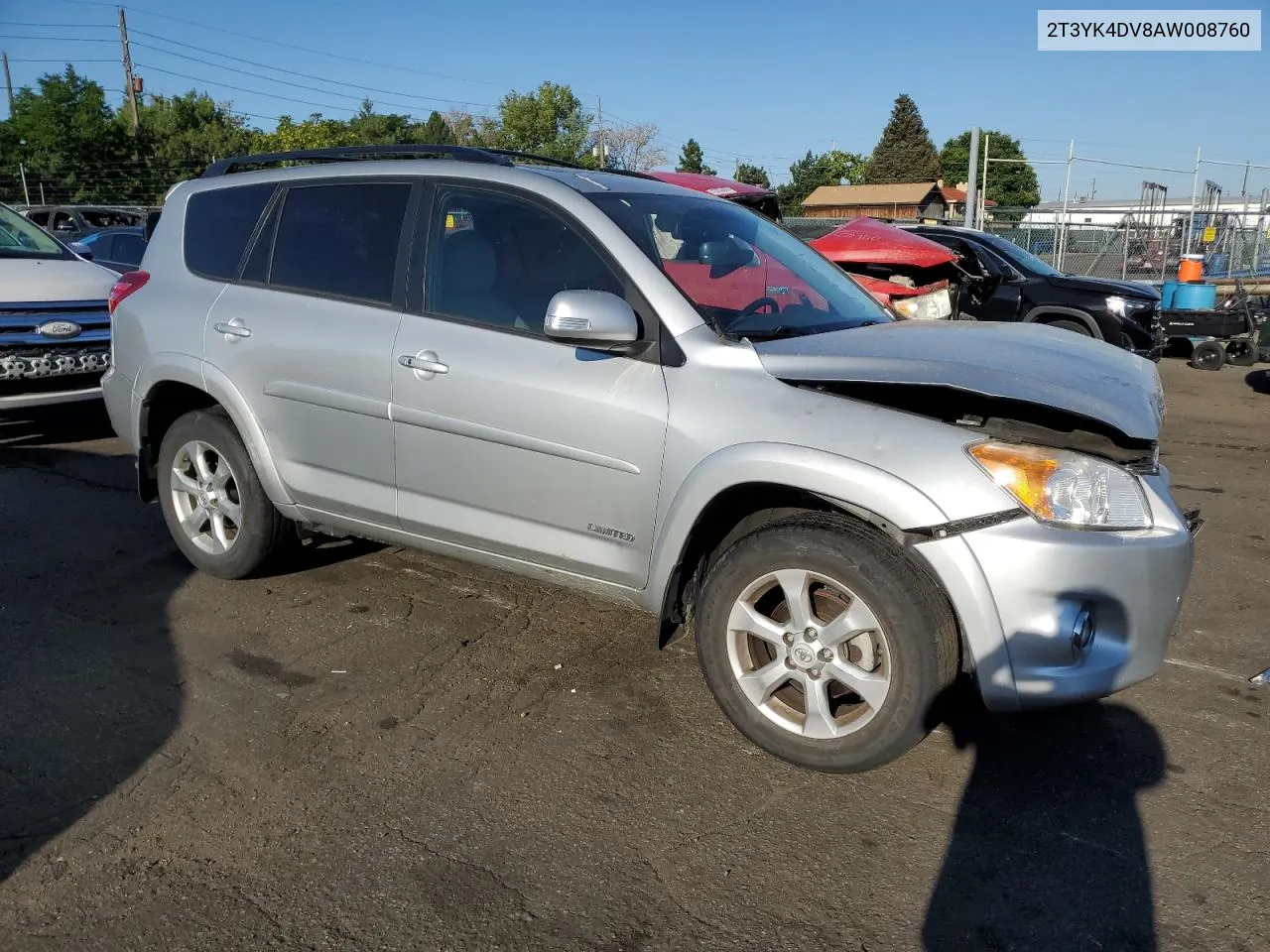 2010 Toyota Rav4 Limited VIN: 2T3YK4DV8AW008760 Lot: 62672854