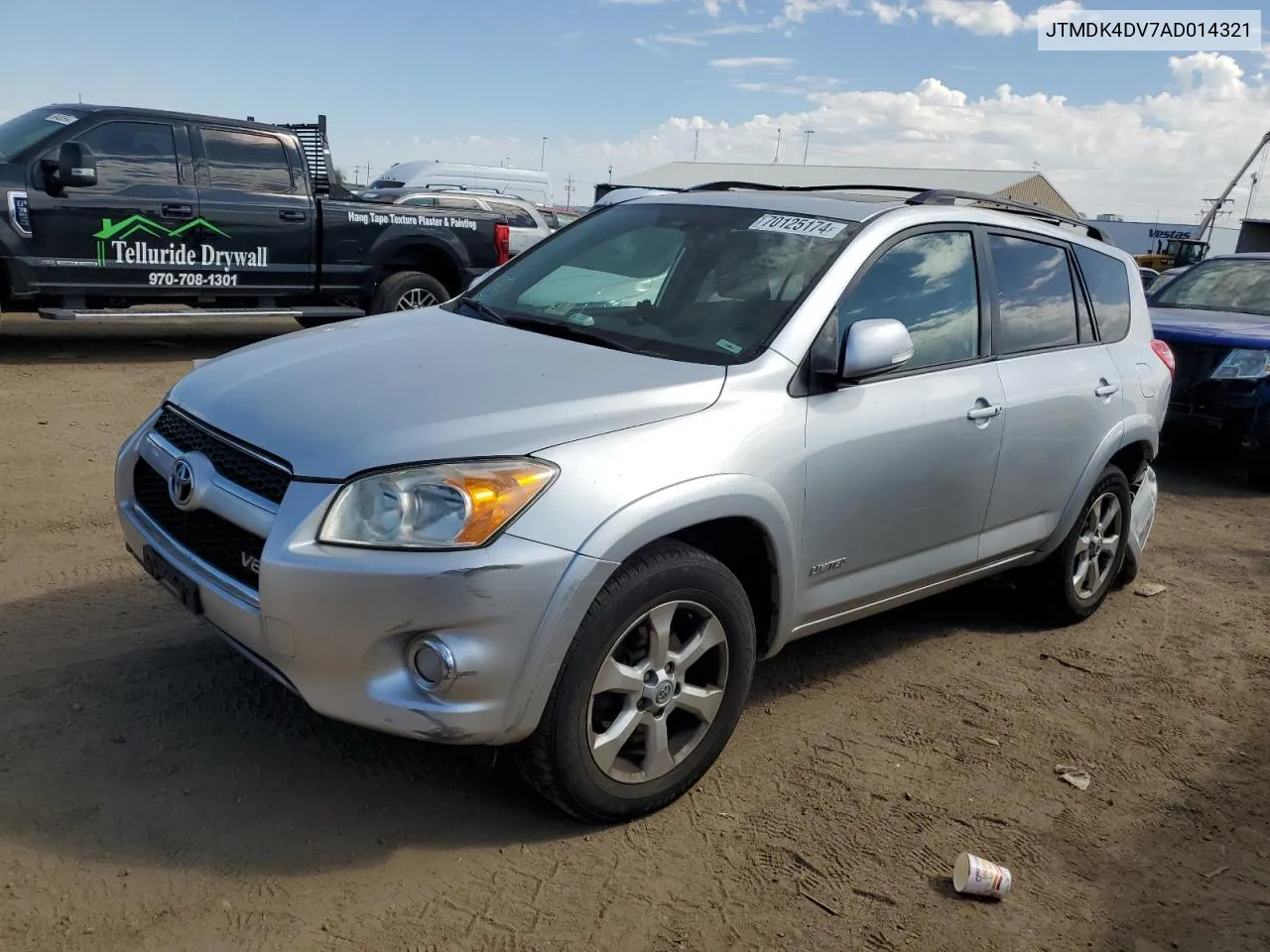 2010 Toyota Rav4 Limited VIN: JTMDK4DV7AD014321 Lot: 70125174