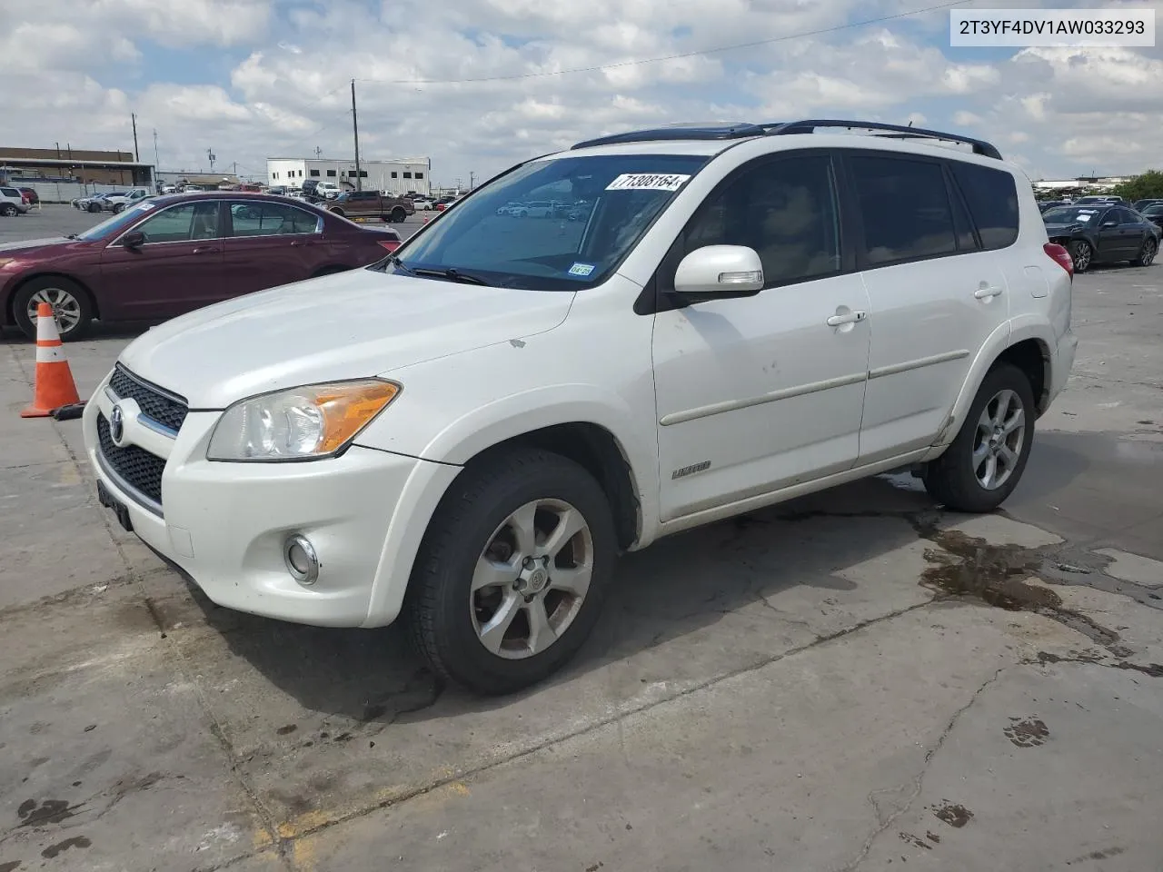 2010 Toyota Rav4 Limited VIN: 2T3YF4DV1AW033293 Lot: 71308164