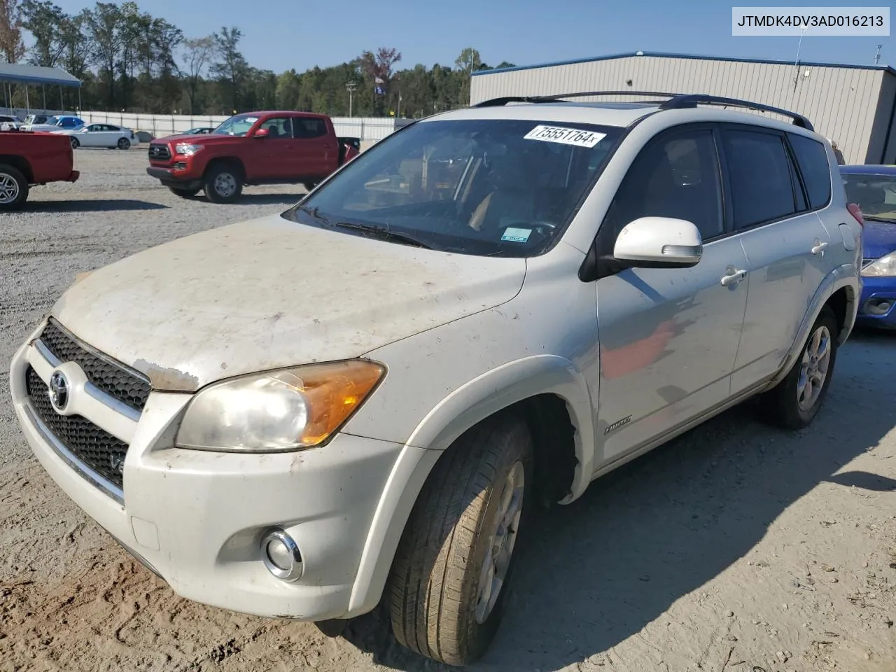 2010 Toyota Rav4 Limited VIN: JTMDK4DV3AD016213 Lot: 75551764