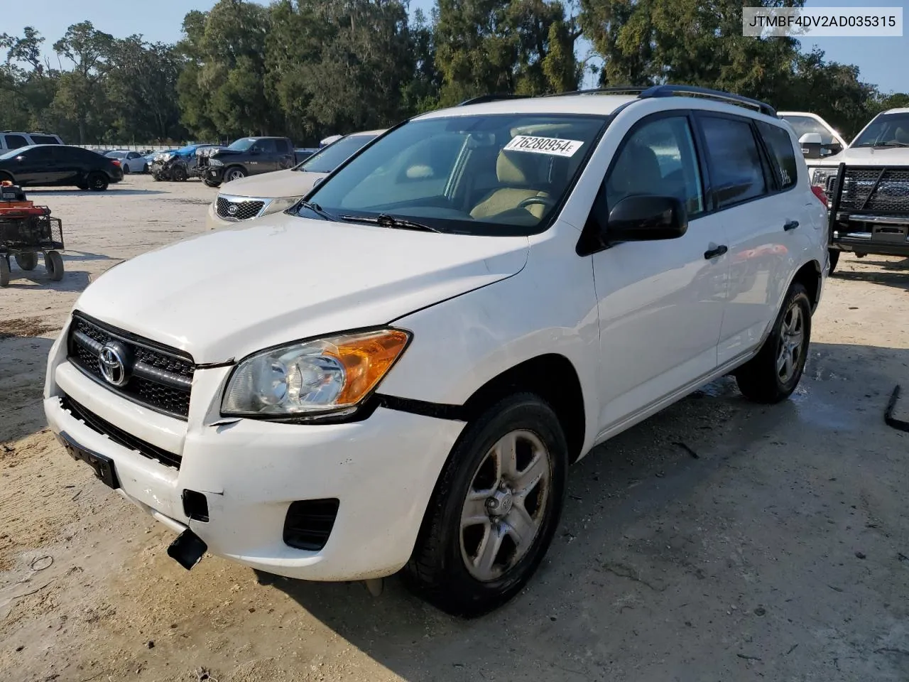 2010 Toyota Rav4 VIN: JTMBF4DV2AD035315 Lot: 76280954