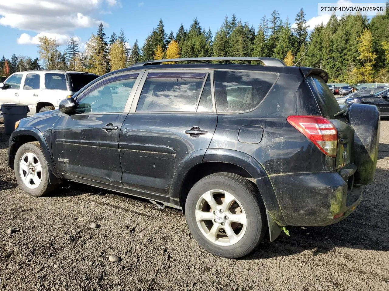 2010 Toyota Rav4 Limited VIN: 2T3DF4DV3AW076998 Lot: 76914104