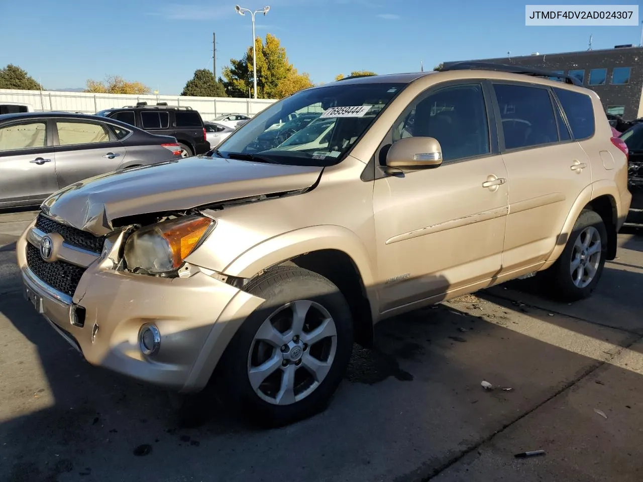 2010 Toyota Rav4 Limited VIN: JTMDF4DV2AD024307 Lot: 76959444