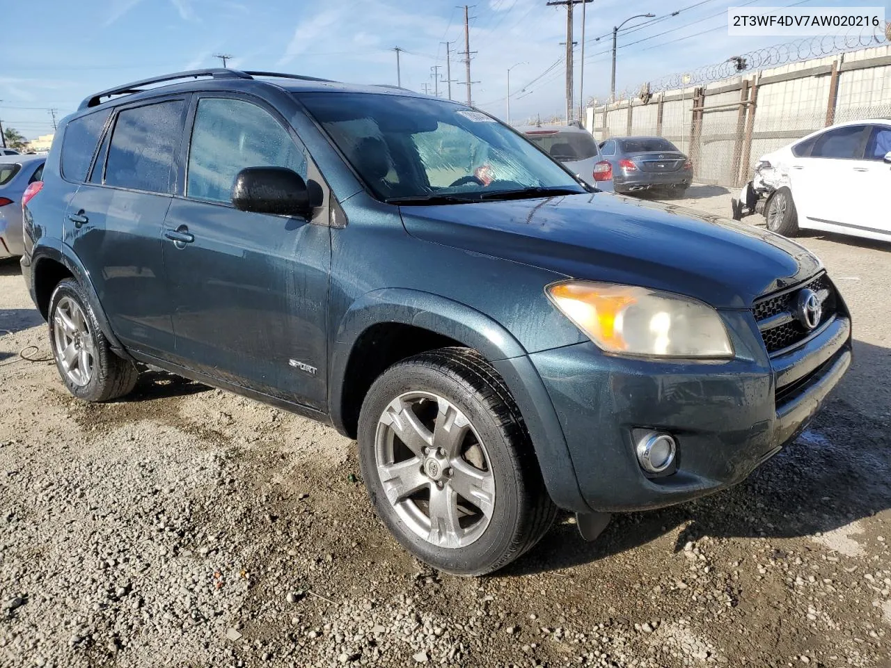 2T3WF4DV7AW020216 2010 Toyota Rav4 Sport