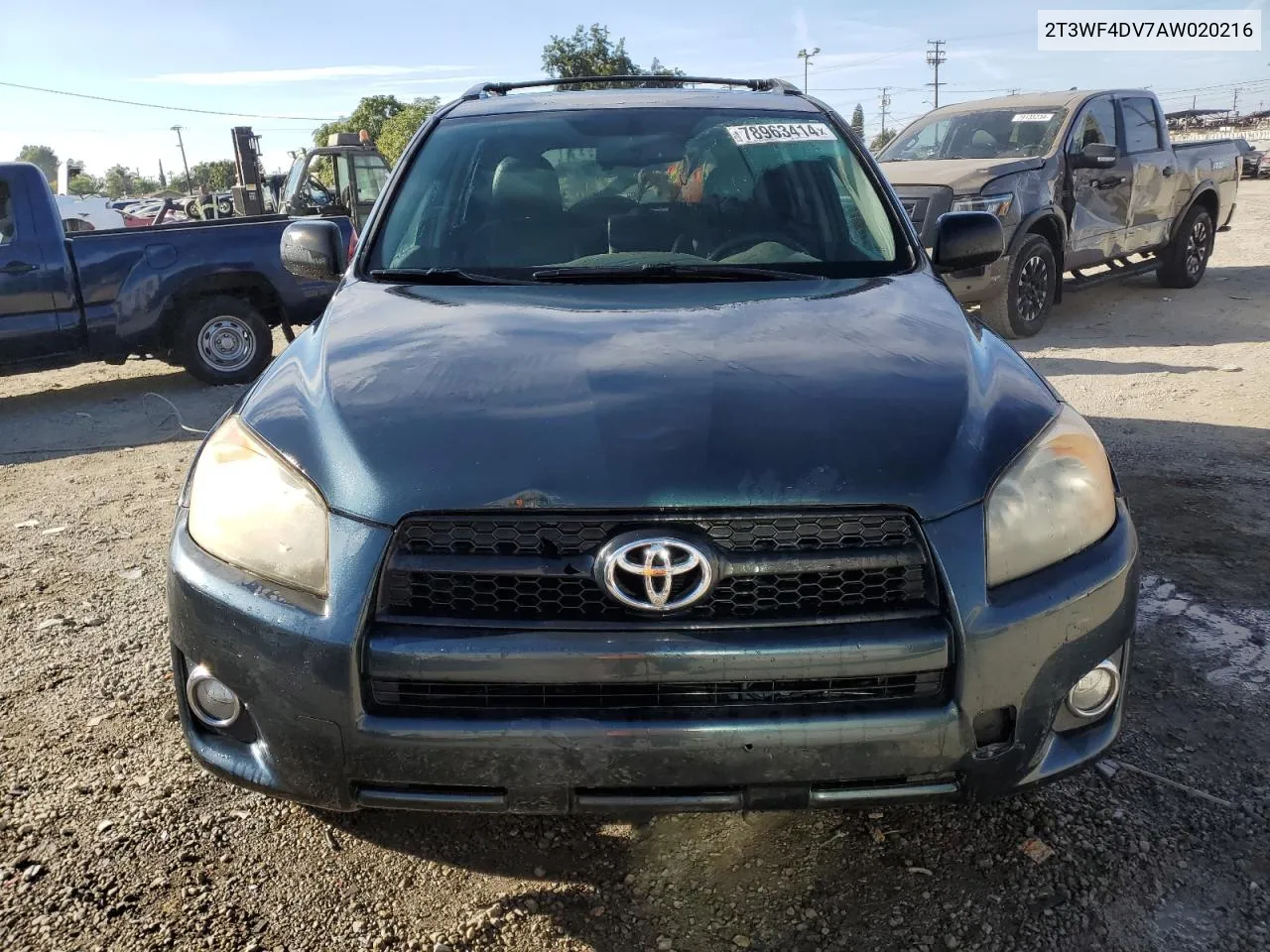 2010 Toyota Rav4 Sport VIN: 2T3WF4DV7AW020216 Lot: 78963414