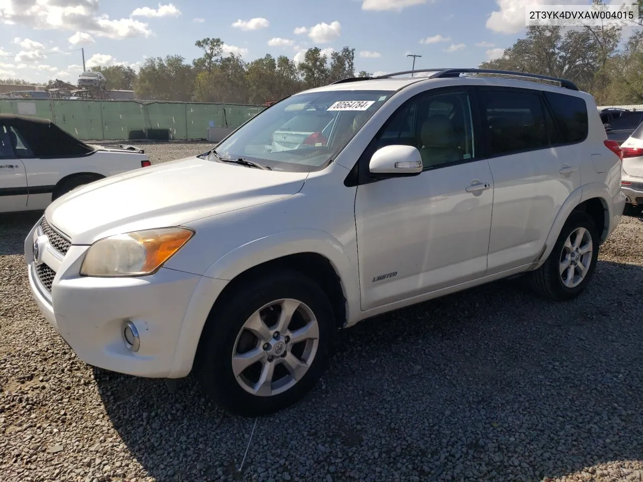 2010 Toyota Rav4 Limited VIN: 2T3YK4DVXAW004015 Lot: 80564784