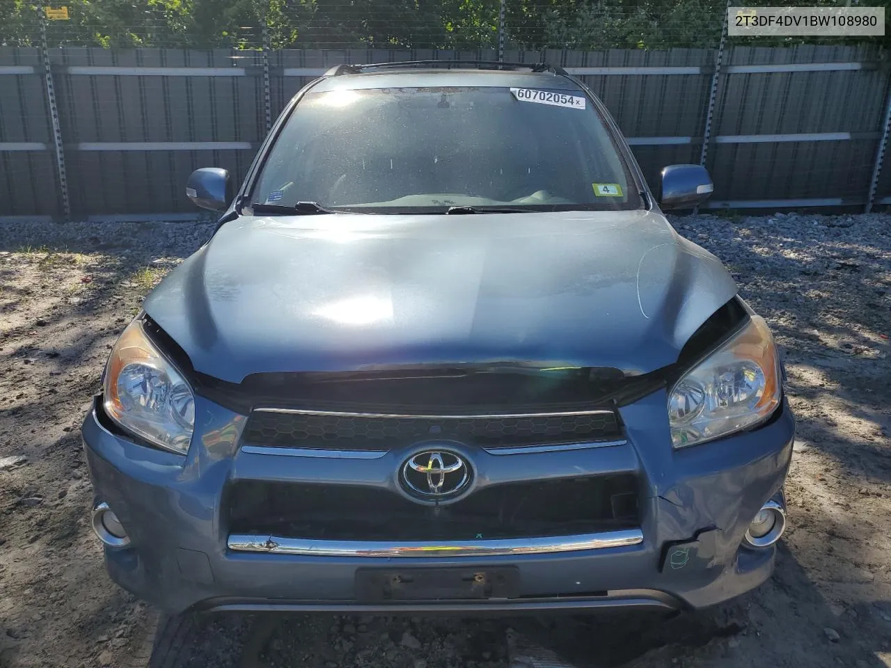 2011 Toyota Rav4 Limited VIN: 2T3DF4DV1BW108980 Lot: 60702054