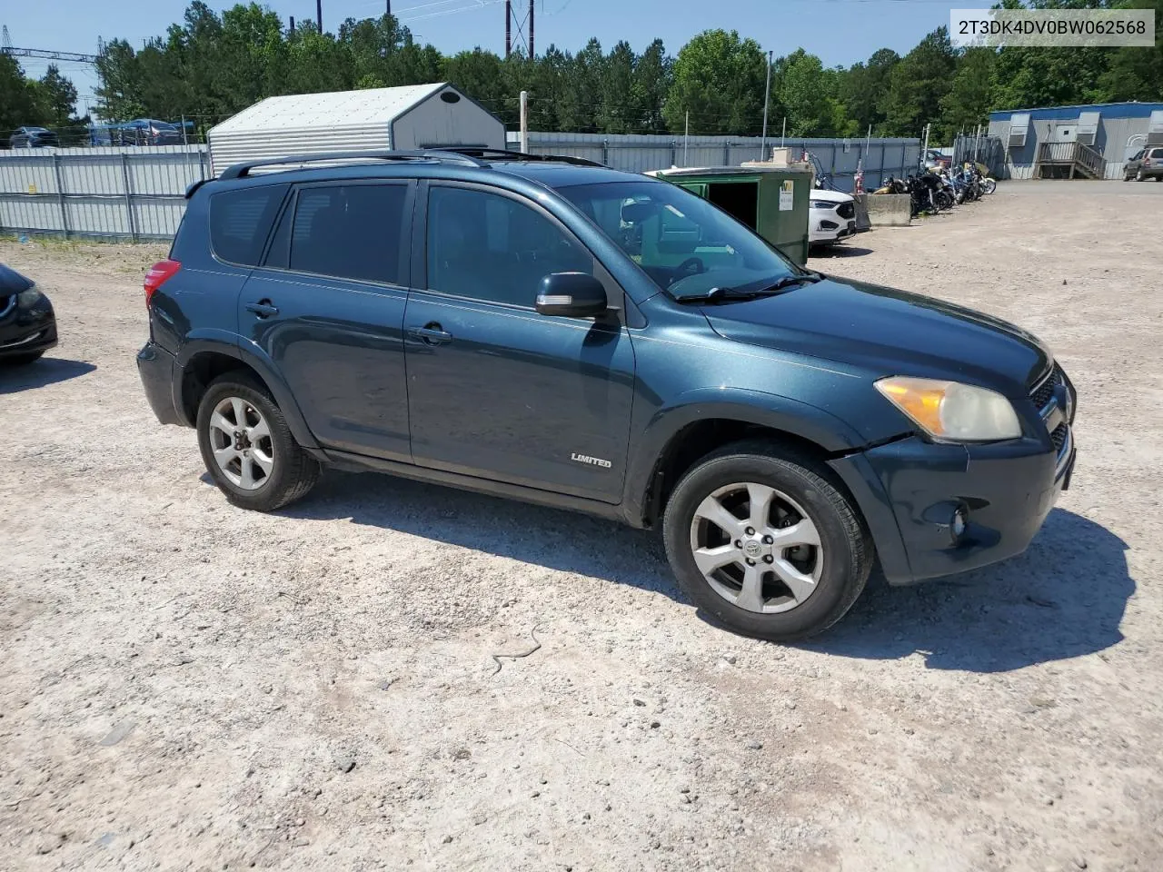 2011 Toyota Rav4 Limited VIN: 2T3DK4DV0BW062568 Lot: 63988524