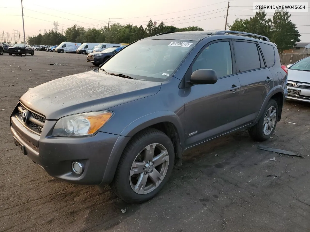 2011 Toyota Rav4 Sport VIN: 2T3RK4DVXBW045654 Lot: 64230274