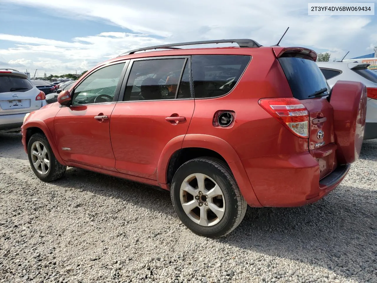 2011 Toyota Rav4 Limited VIN: 2T3YF4DV6BW069434 Lot: 70712214