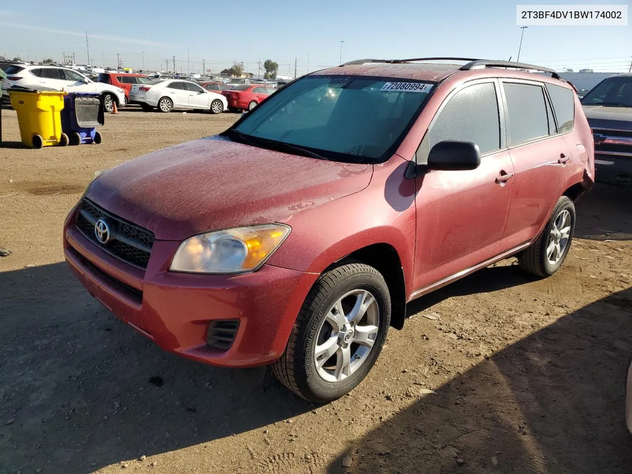 2011 Toyota Rav4 VIN: 2T3BF4DV1BW174002 Lot: 72080994