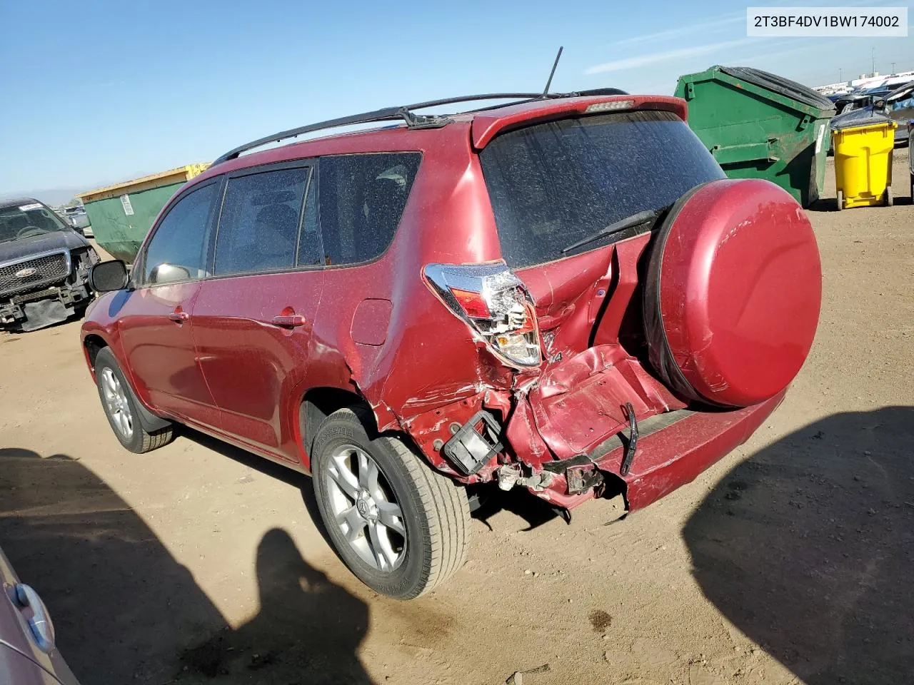 2011 Toyota Rav4 VIN: 2T3BF4DV1BW174002 Lot: 72080994